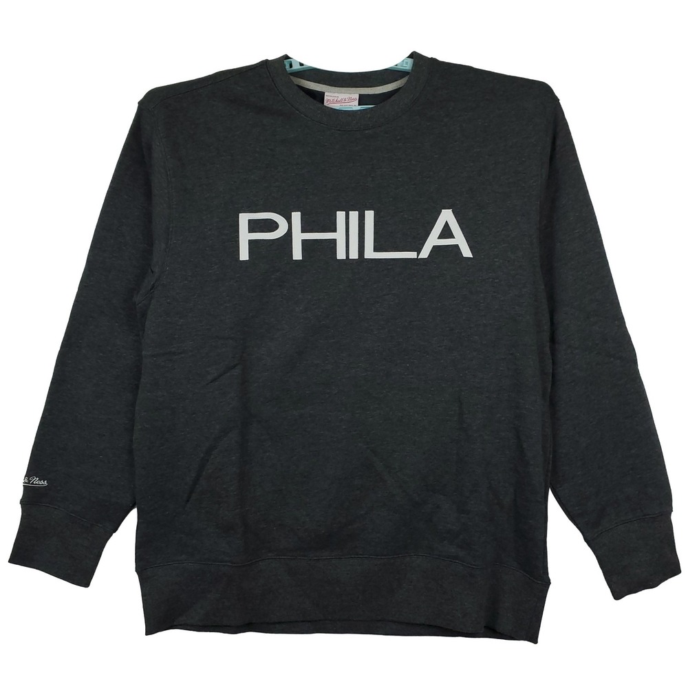 Philadelphia 76ers Mitchell & Ness NBA XL XLarge Sweatshirt Cut‎ & Sew Art NWT